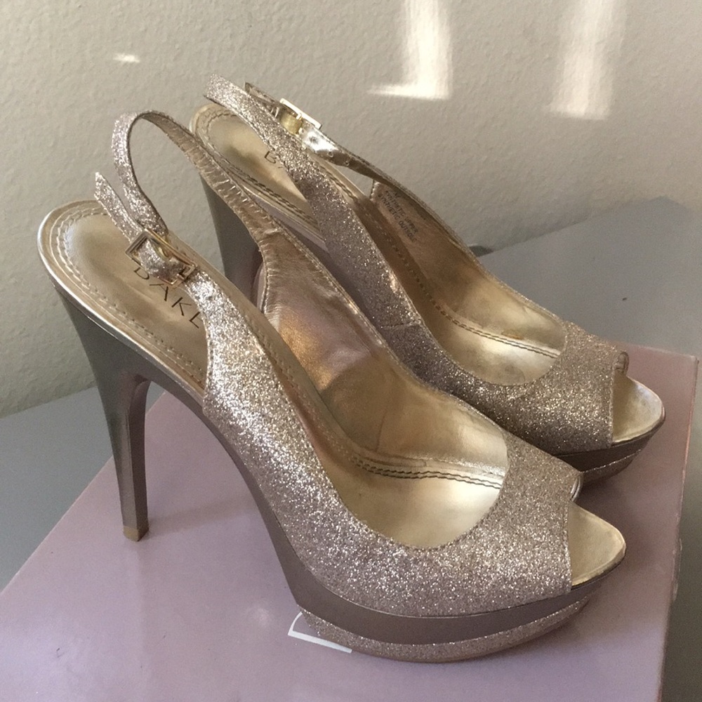Gold Heels by Bakers Size 7